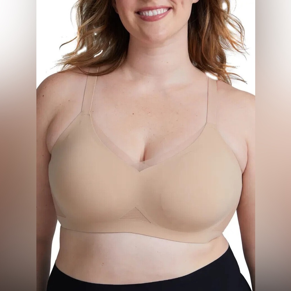 Honeylove Crossover Bra XL Beige Nude Color Padded NEW